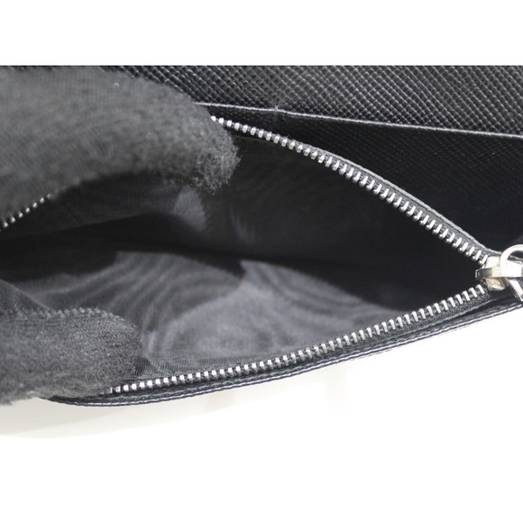 Prada Bi-fold Long Wallet Leather Black - Picture 9 of 11
